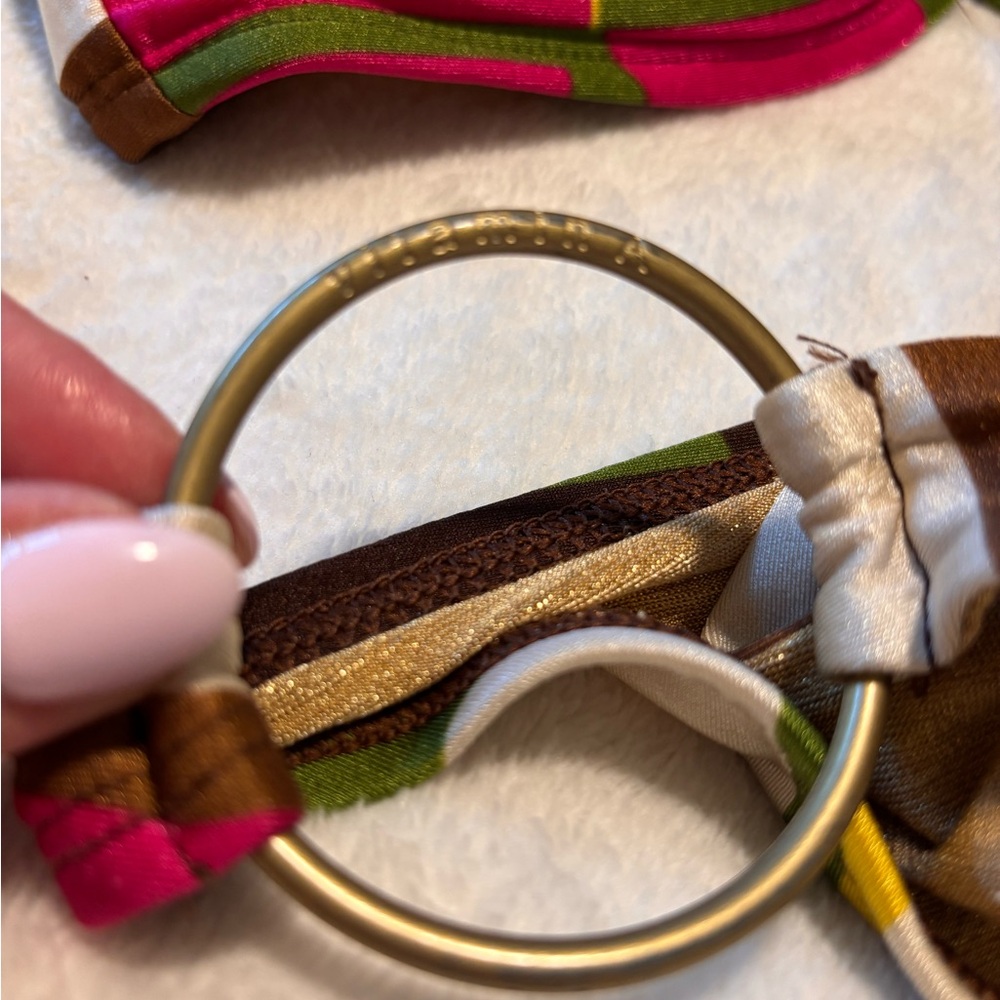 Vitamin A Multicolor Geometric Ring‎ Bikini Set Retro Y2K Resort Swim Size 6 - Picture 2 of 3